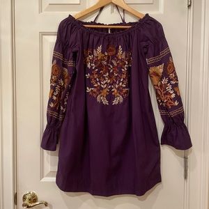 Free People plum off the shoulder dress. Small
